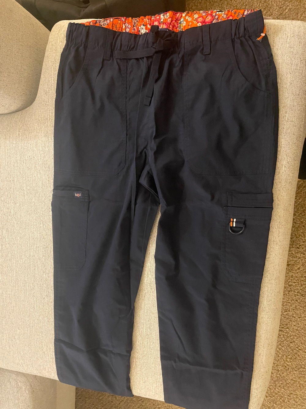 koi Blue Women's Cargo Scrub Pants
